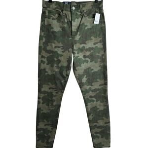 GAP Camo Jeans Womens 30/10 Tall High Rise True Skinny Ankle NWT Stretch